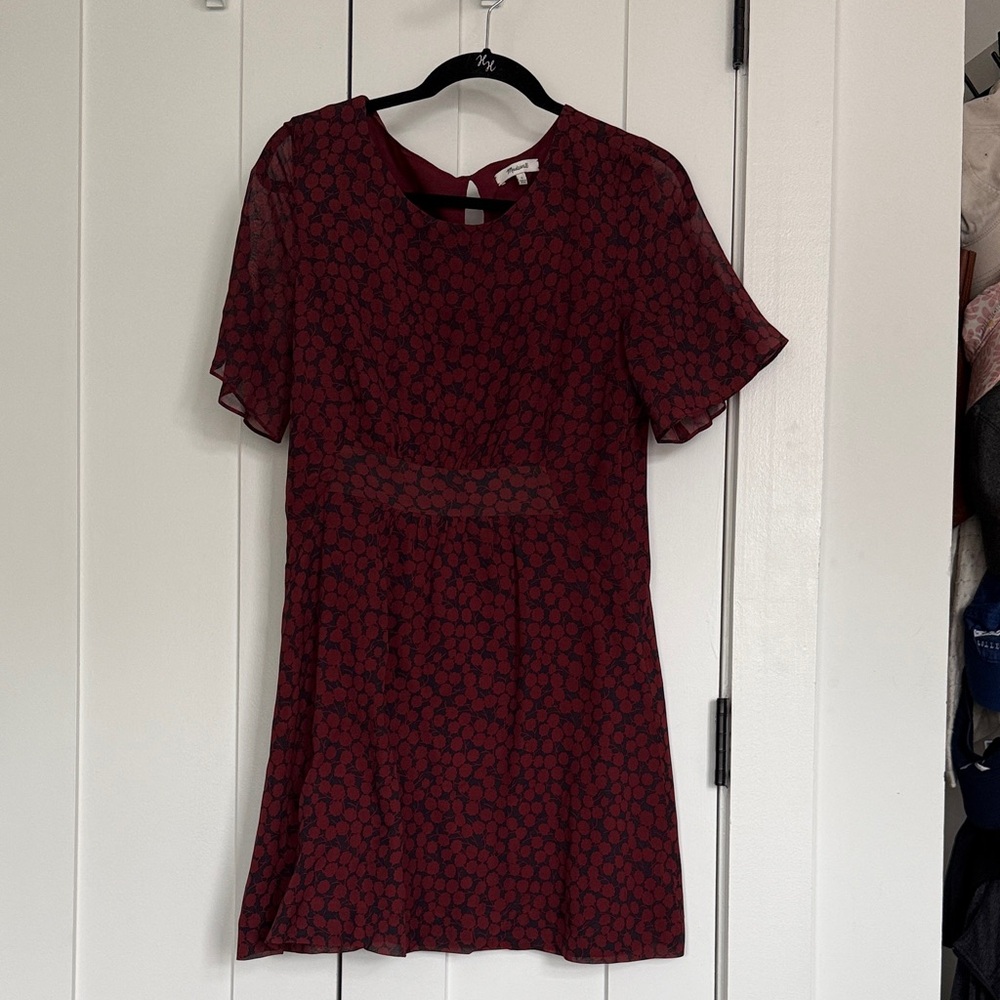 Madewell Red and blue floral dress